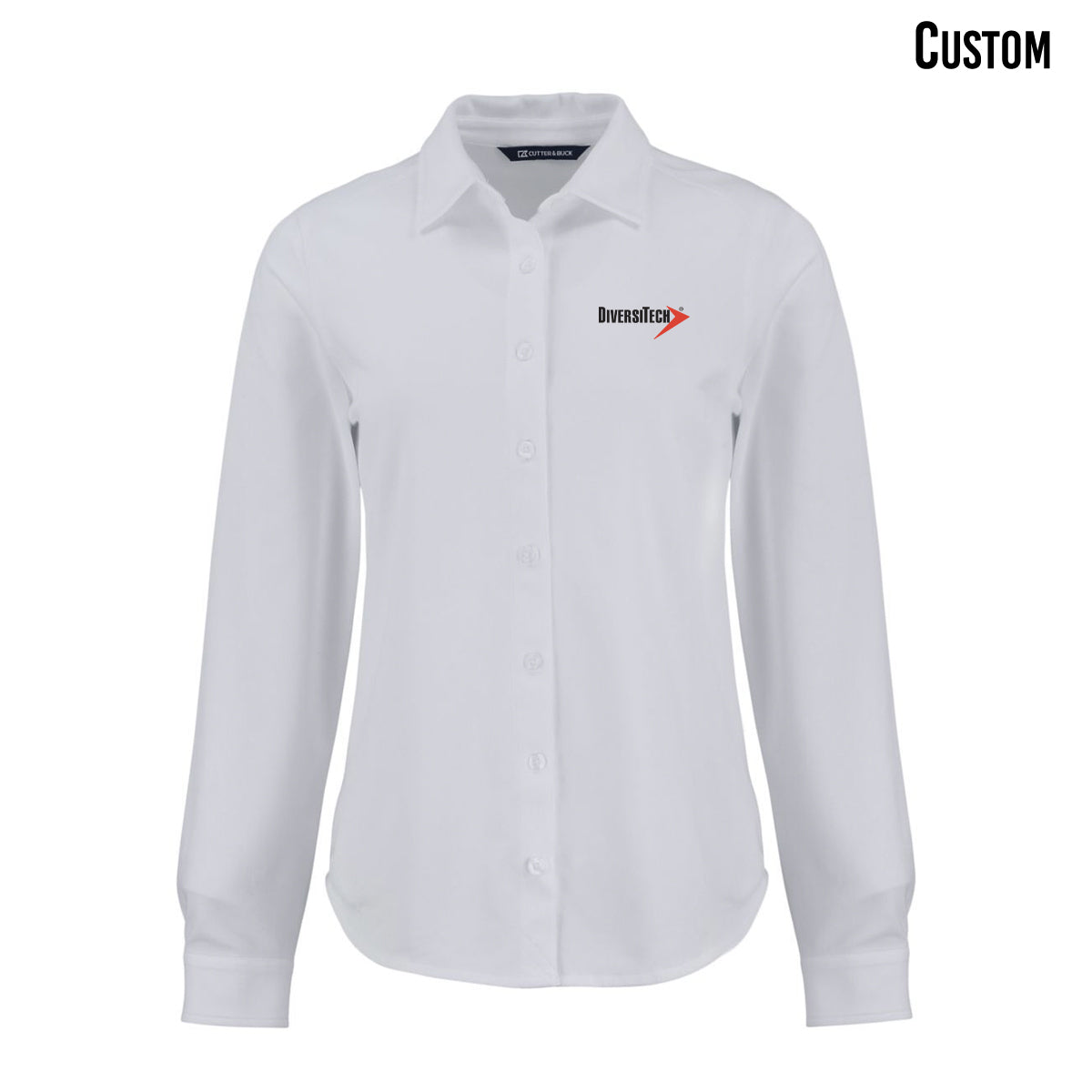 DiversiTech Cutter & Buck Advantage Tri-Blend Eco Soft Pique Long Sleeve Knitted Ladies Button Up