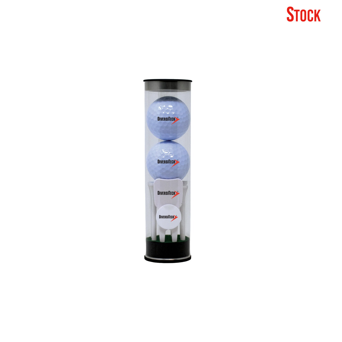Golf Ball Tube with Tees & Divot Tool