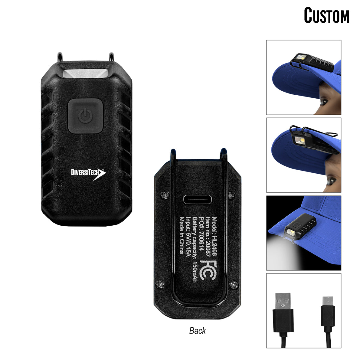 Rechargeable Cap Safety Light